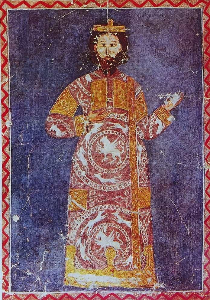  The Byzantine Emperor Alexios V Doukas, nicknamed "Mourtzouphlos",