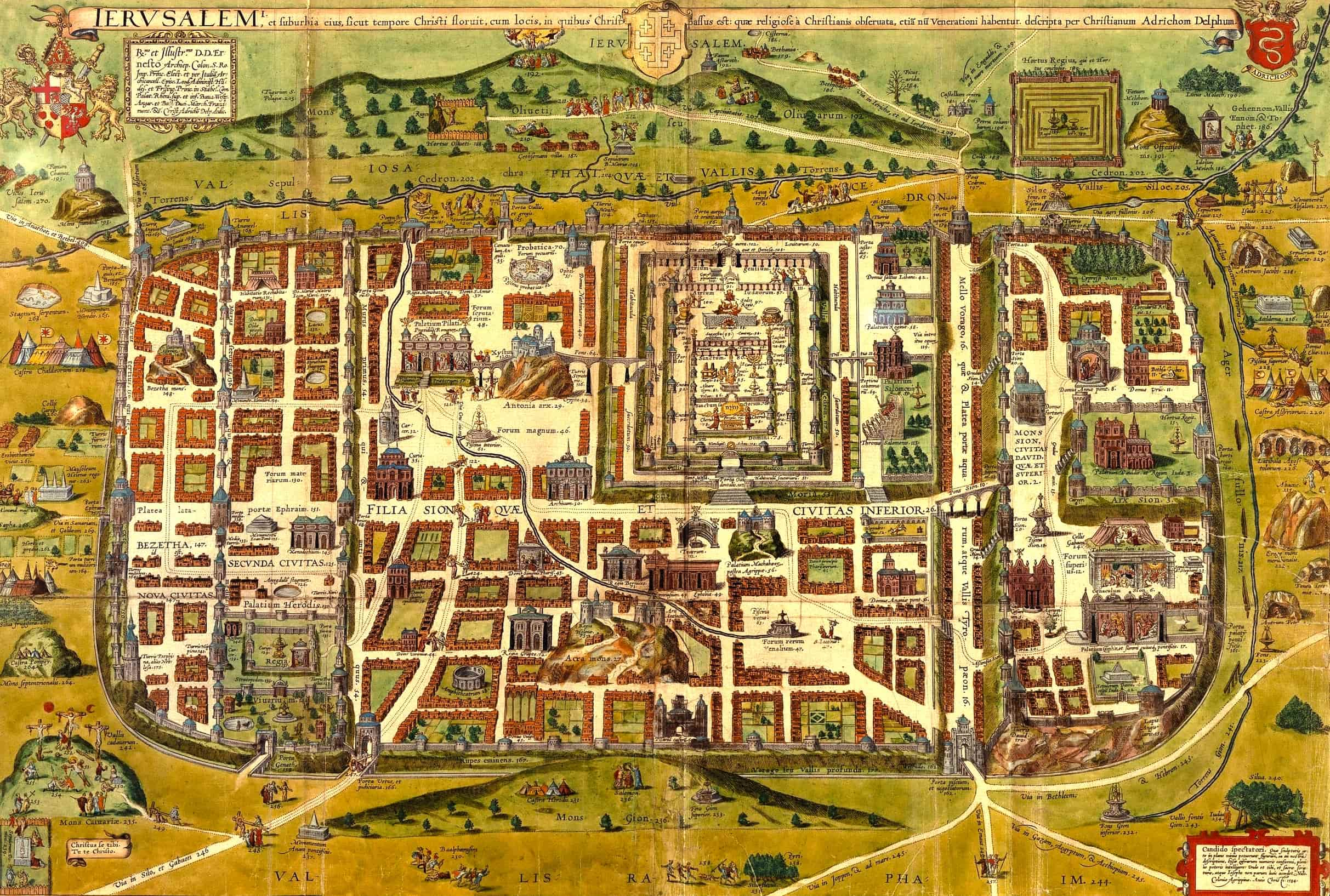 The Roman map of Jerusalem. 