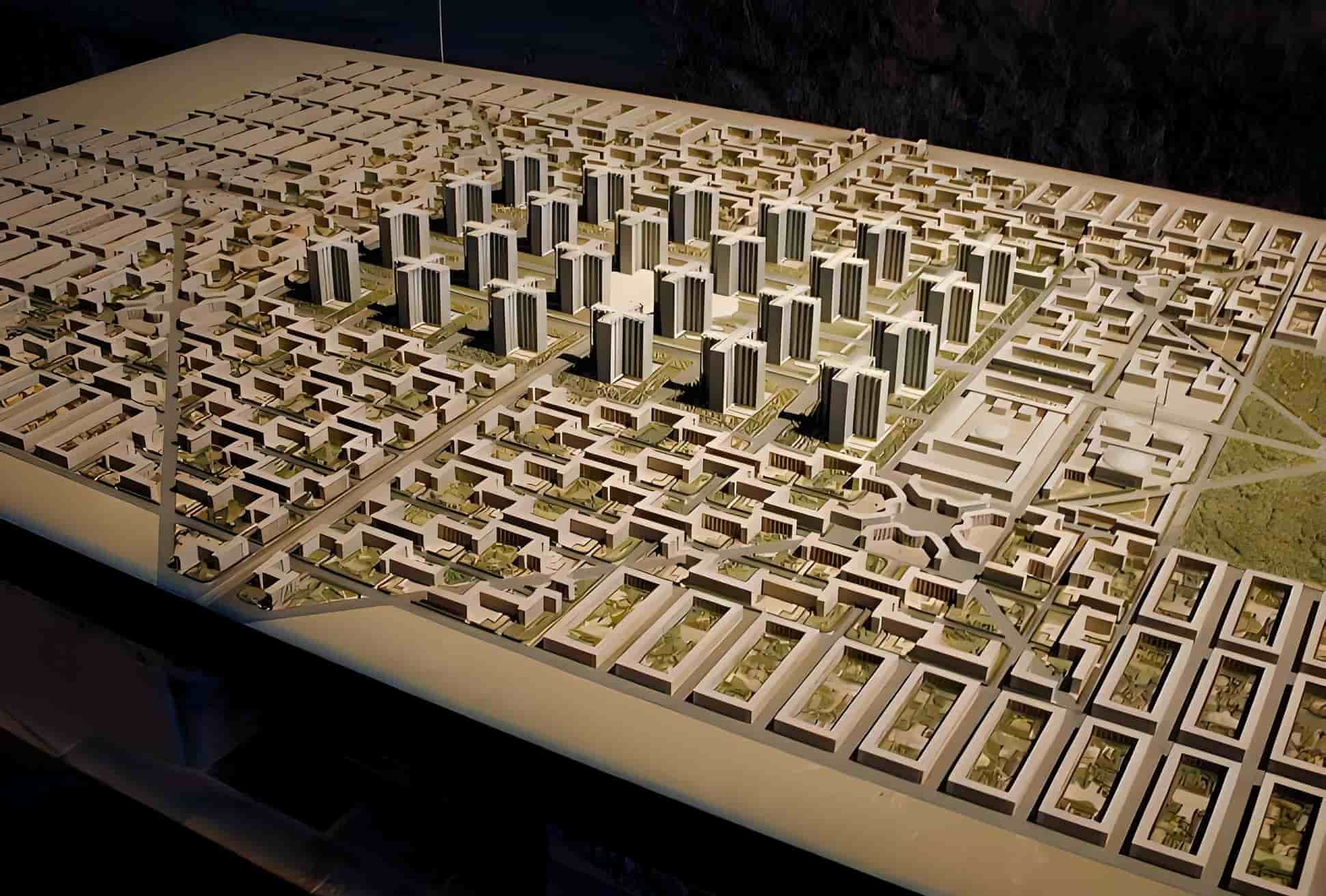 Ville Contemporaine scale plan