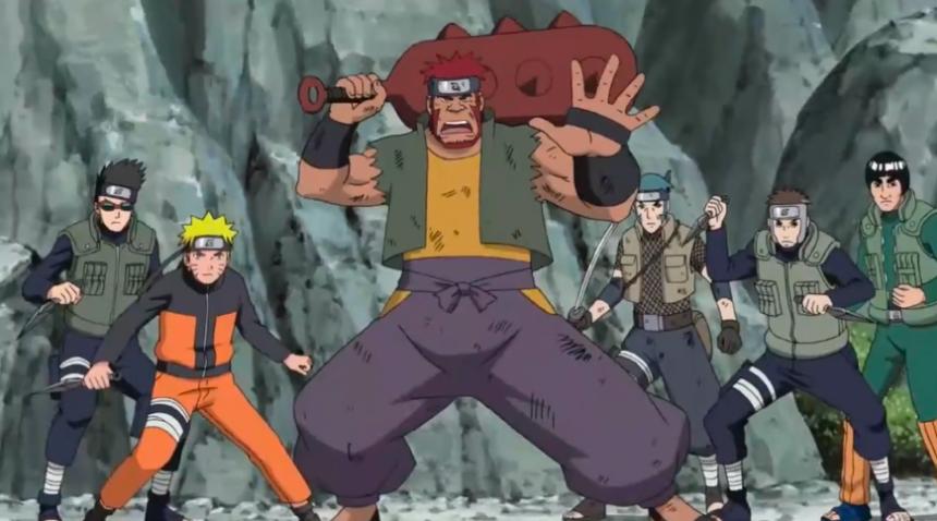 Banna wielding a kanabō in Naruto.