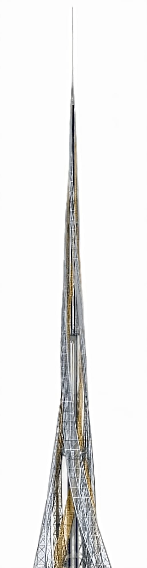 The official 3D design of the Dubai City Tower.