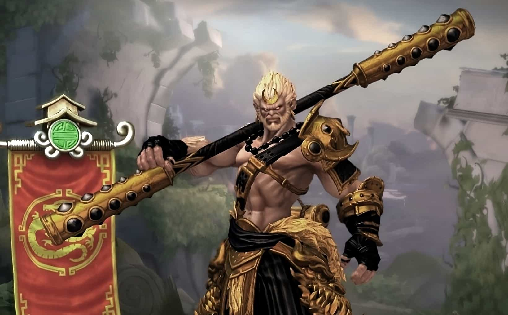 The Sun Wukong's nyoibo or Ruyi Jingu Bang.