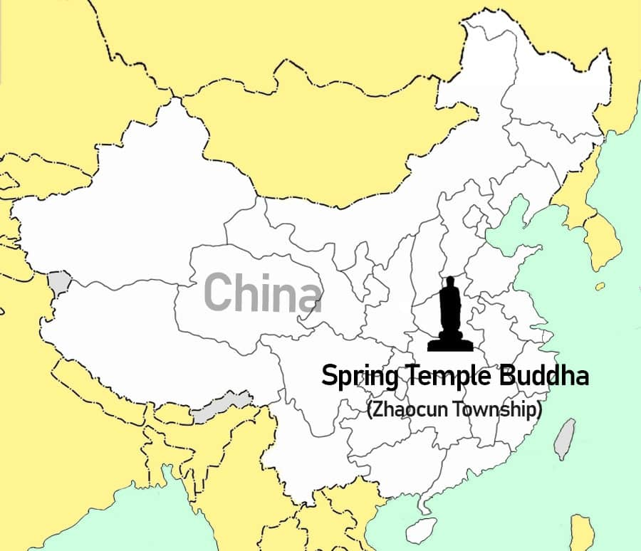 The Spring Temple Buddha statue location.