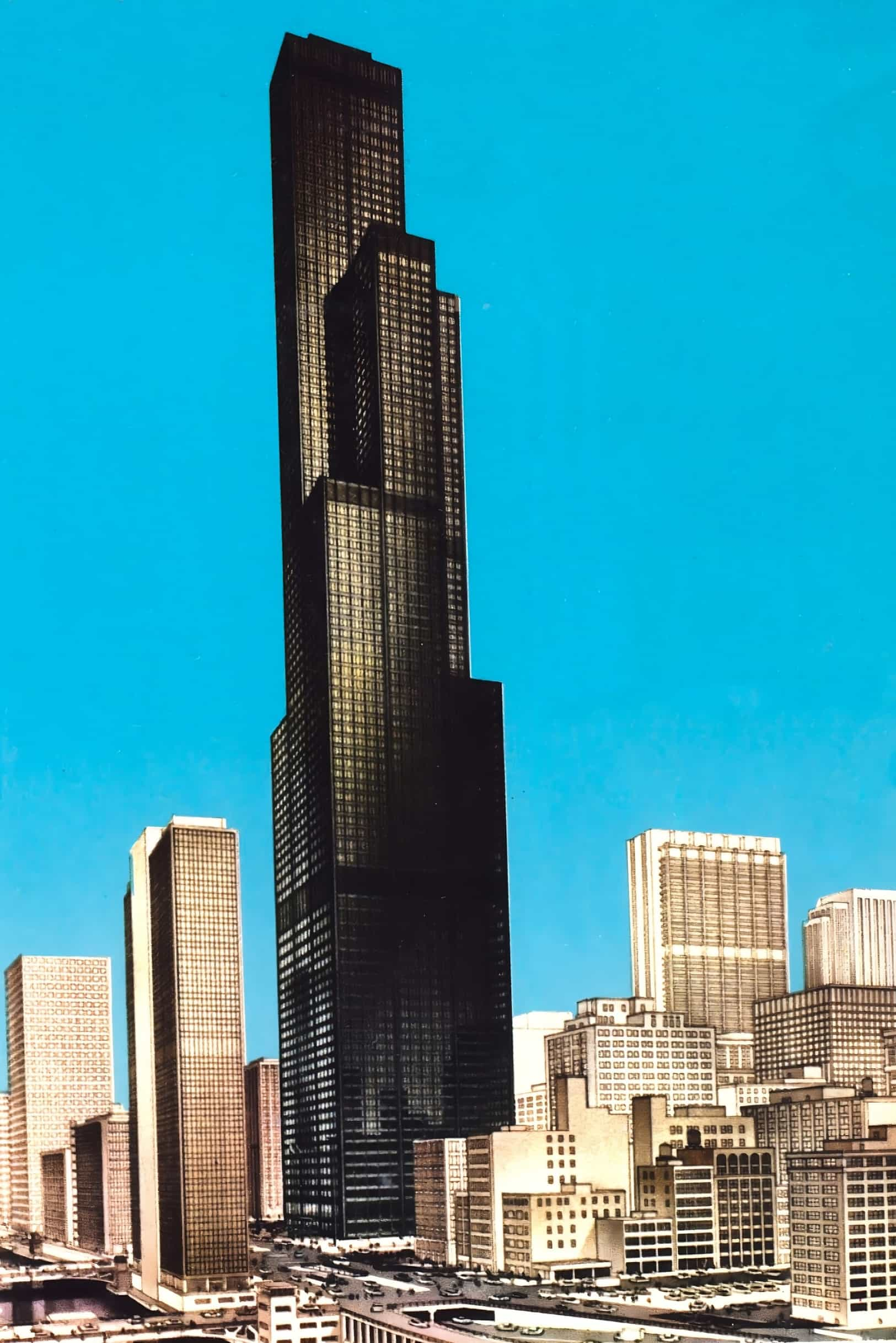 The Houston Tower followed a similar bundled-tube design to the Willis Tower (originally the Sears Tower).