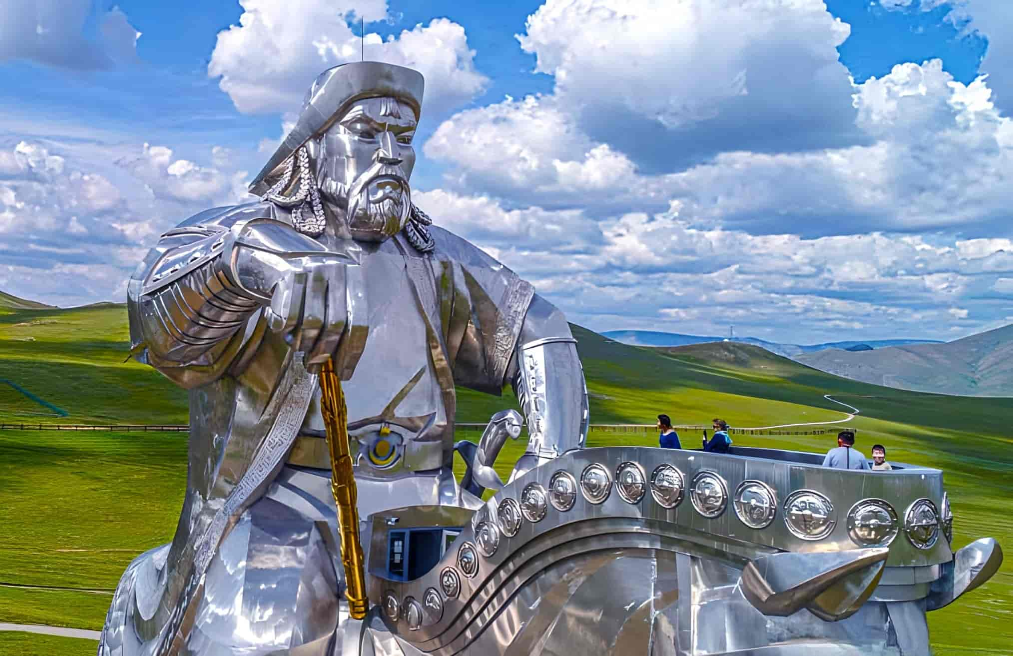 The Genghis Khan Statue with the observation deck.