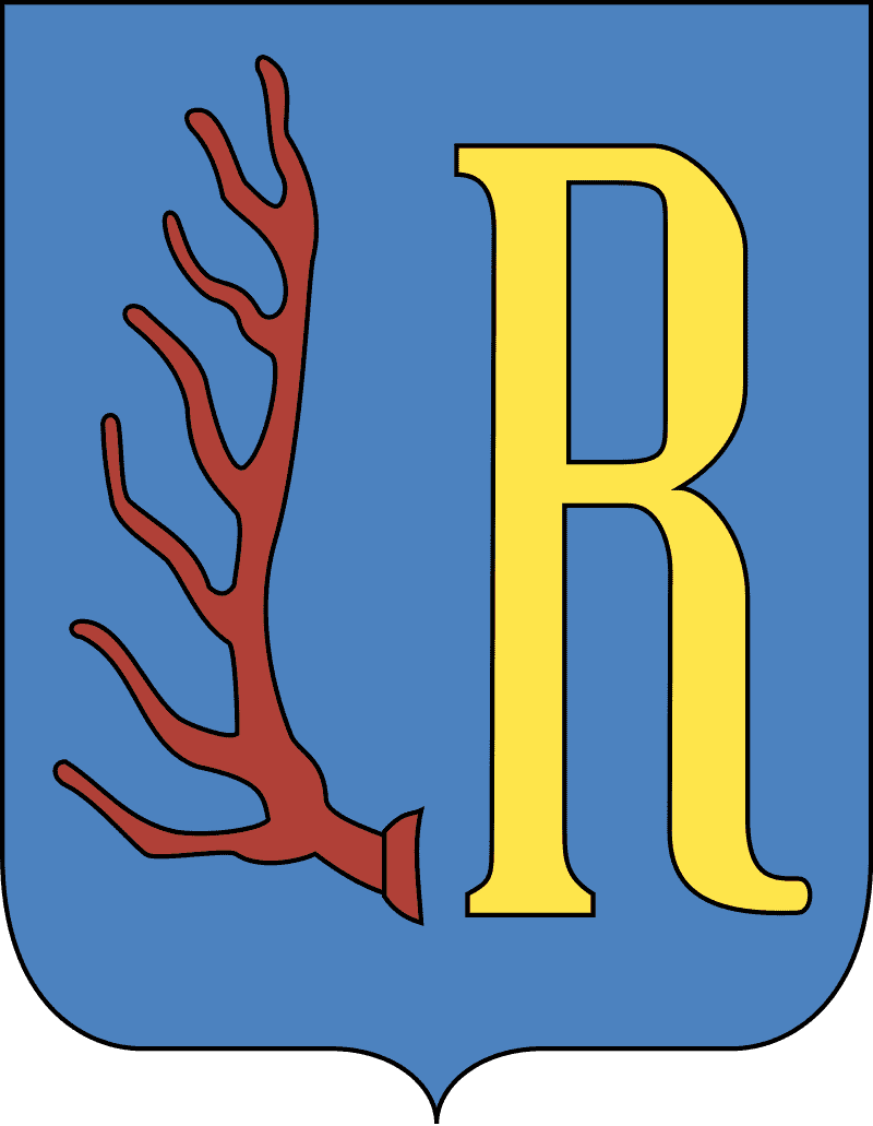 The second coat of arms of Rohatyn during the Austrian period based on the original coat of arms.