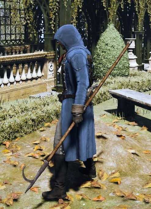 Arno with guisarme, Assassin's Creed Unity.