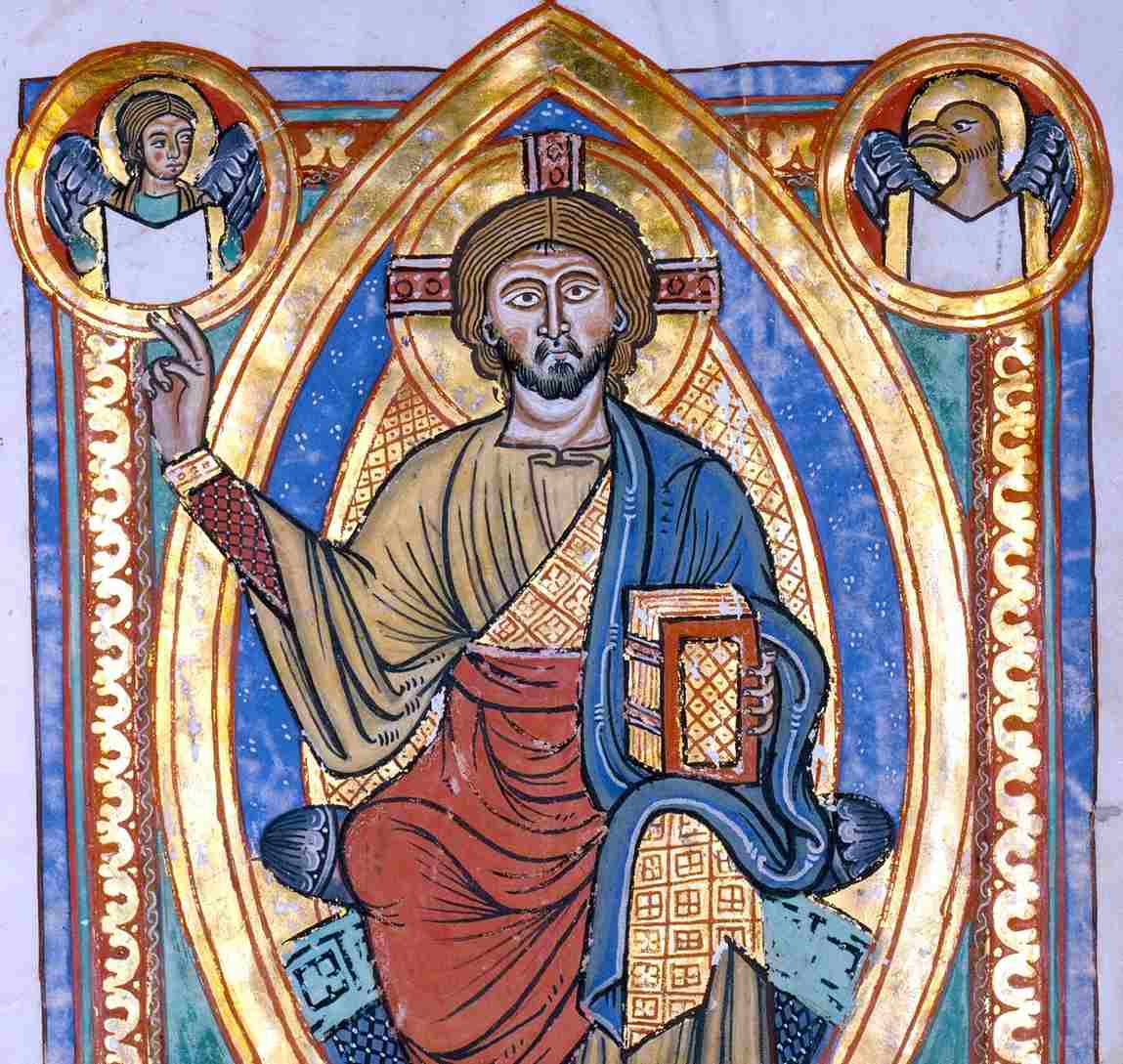 A 1220 painting of a northern European Jesus.