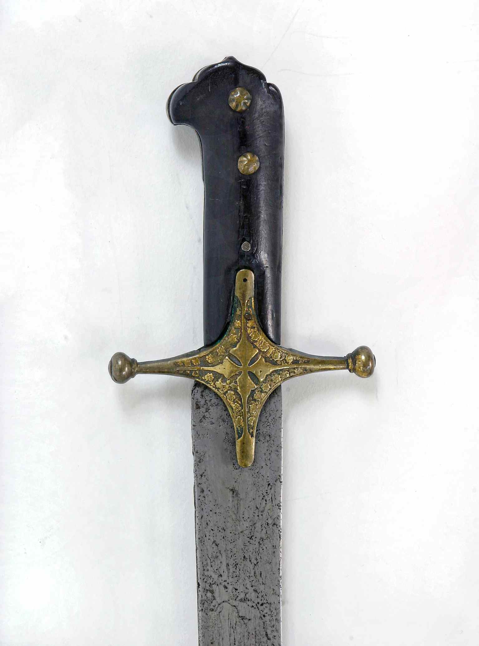 A karabela with a black handle probable of Polish origin.