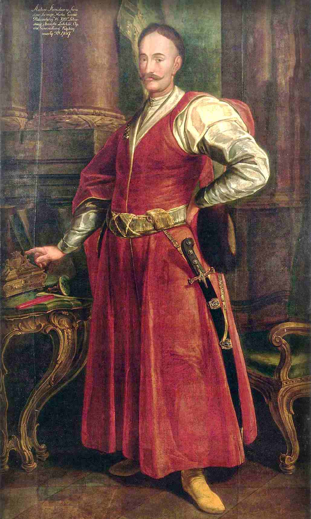 a polish noble with a karabela sword