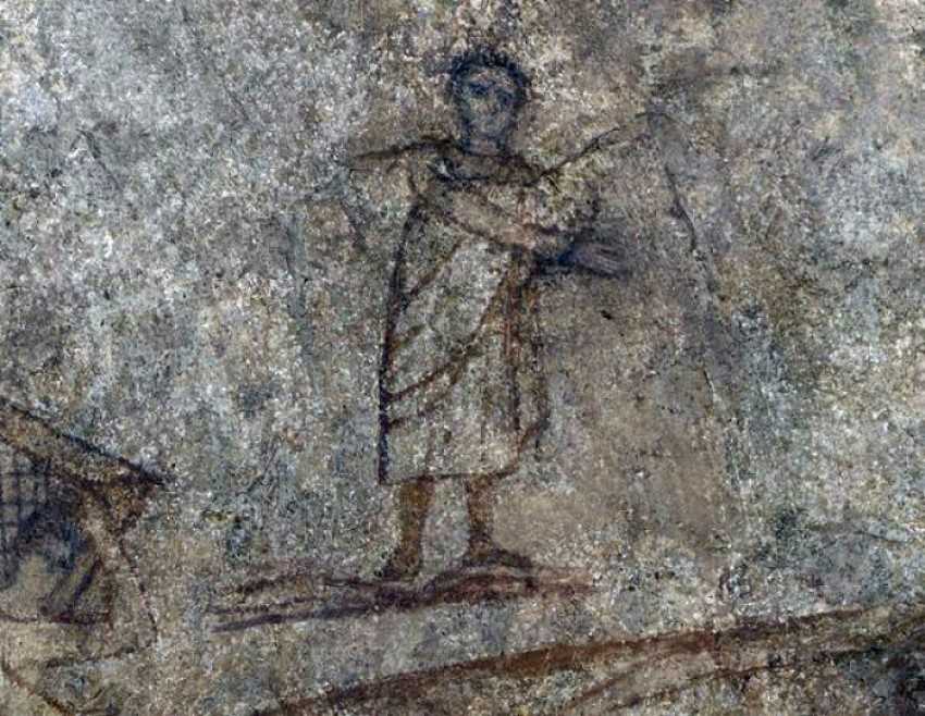 One of the earliest depictions of Jesus from the 3rd century AD, Dura-Europos, Syrian Desert.