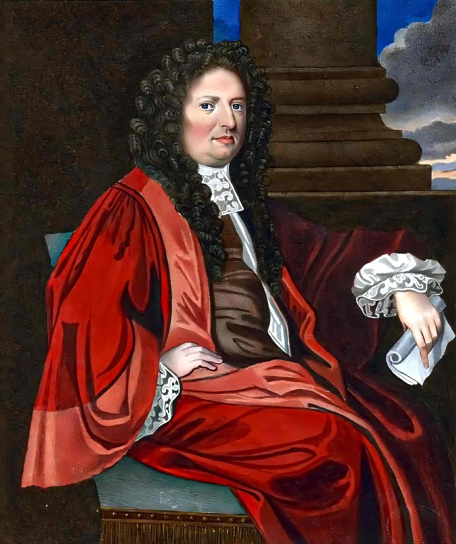 17th century english naturalist Robert Plot, the discoverer of the first dinosaur bone