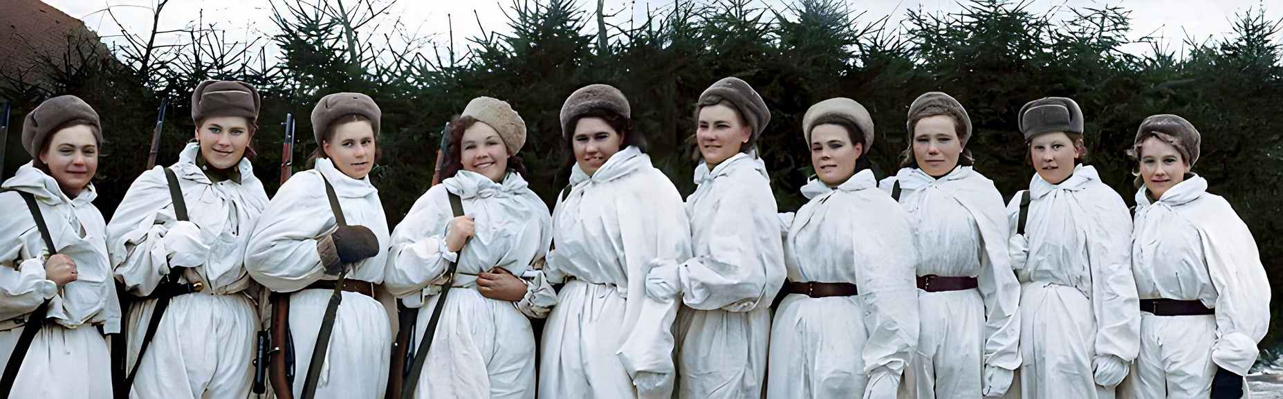 The female Russian snipers in WW2, including Roza Shanina.