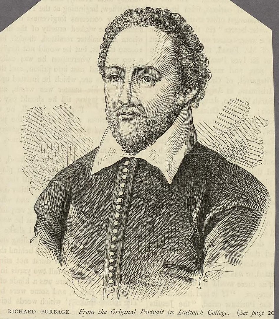 19th century print of Richard Burbage