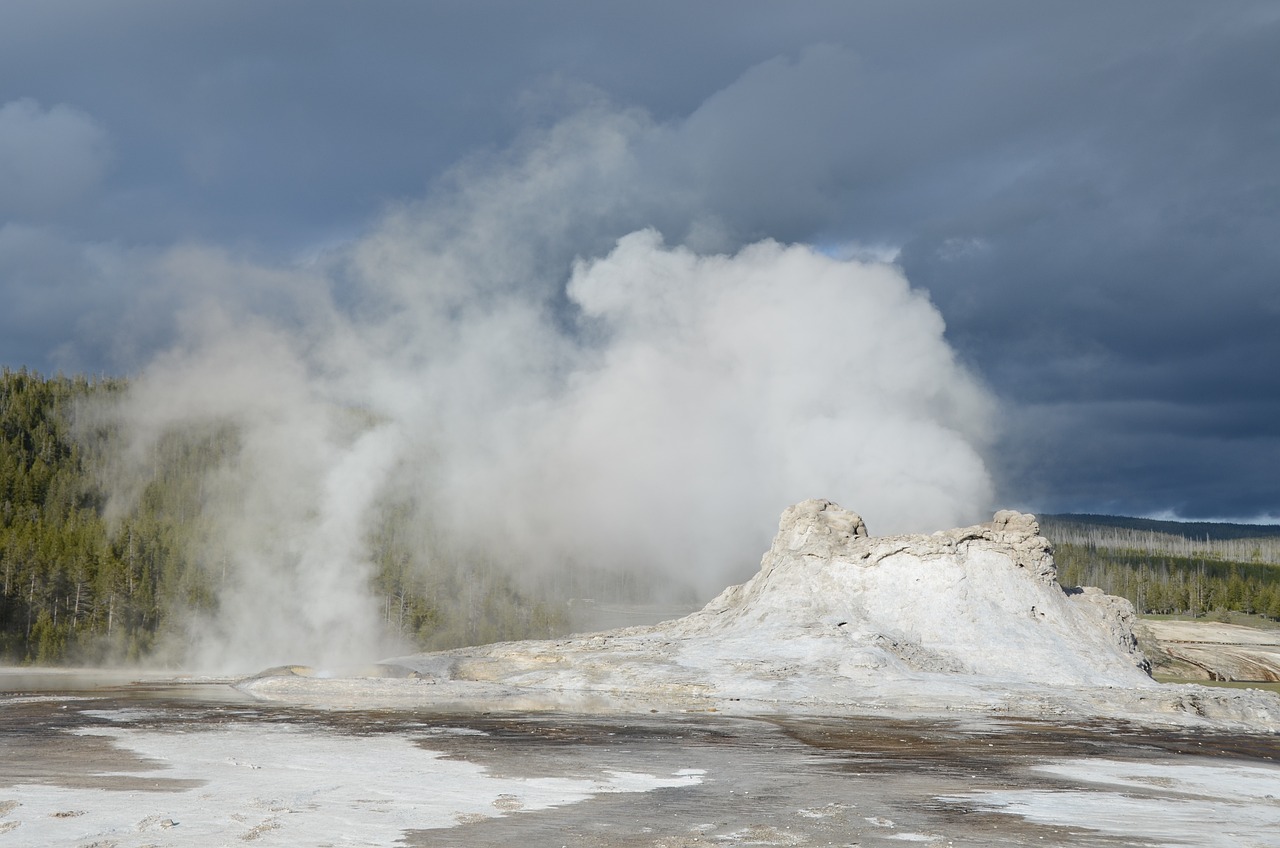 Castle Geyser in Yellowstone National Park.