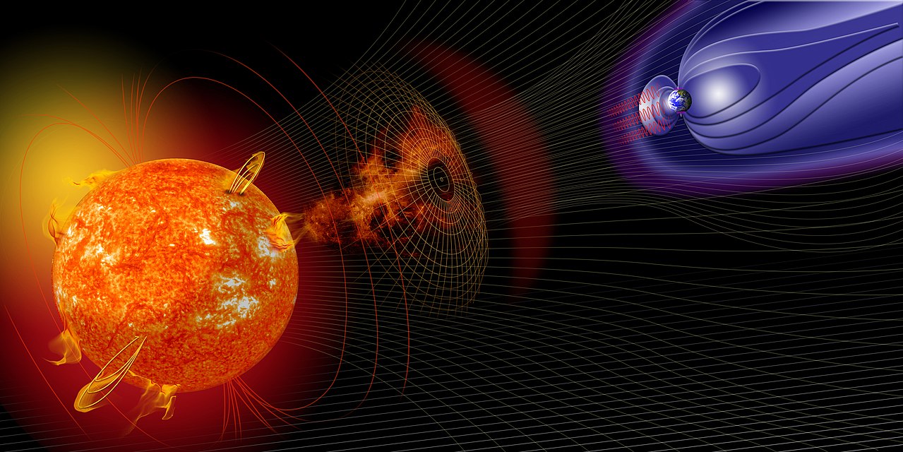 Earth's magnetic field protects our planet from solar flares 