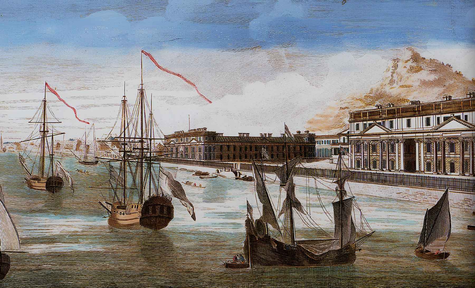 The warehouses of the French East India Company in Pondicherry,