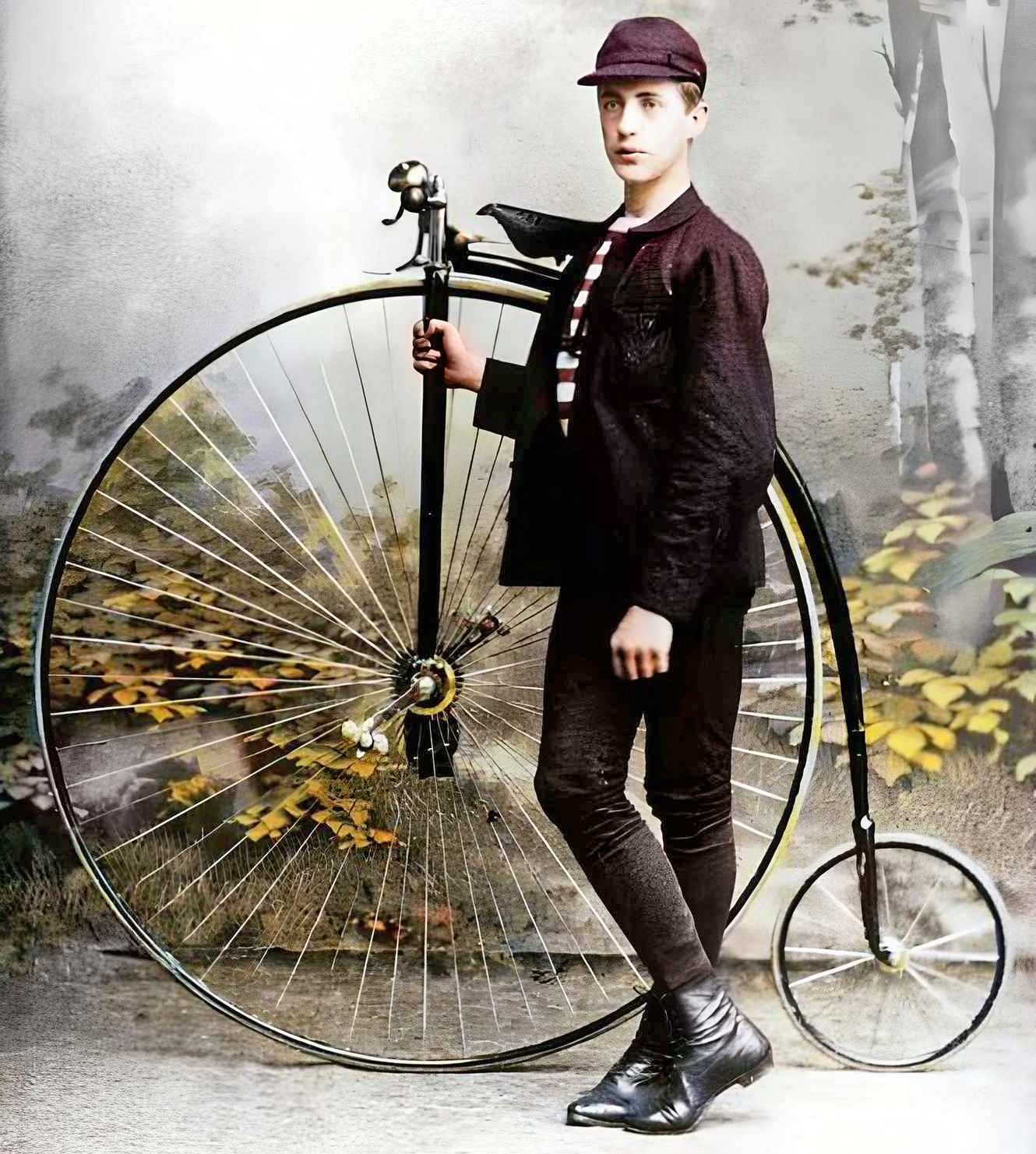 Penny-farthing, around the 19th century.