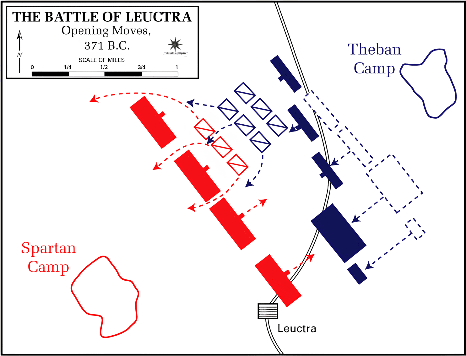 First move: the charge of the Theban cavalry.