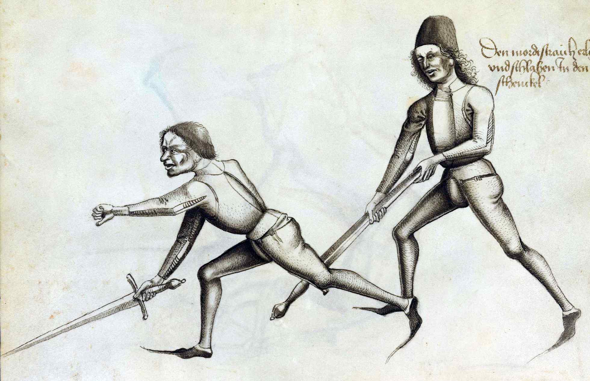 Depiction of a Mordhau technique