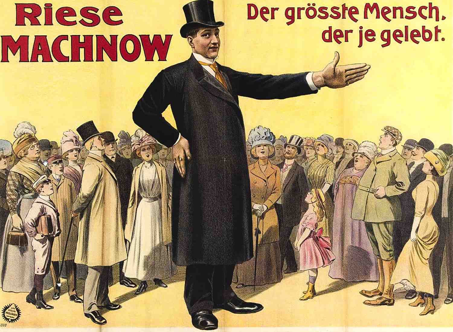 Feodor Machnow circus show poster, the 1900s