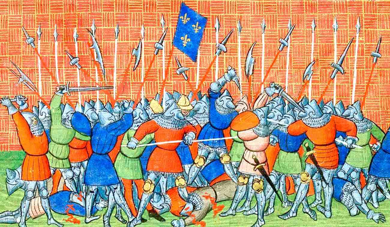 The Lucerne hammers during the Battle of the Golden Spurs, which took place in France in 1302.