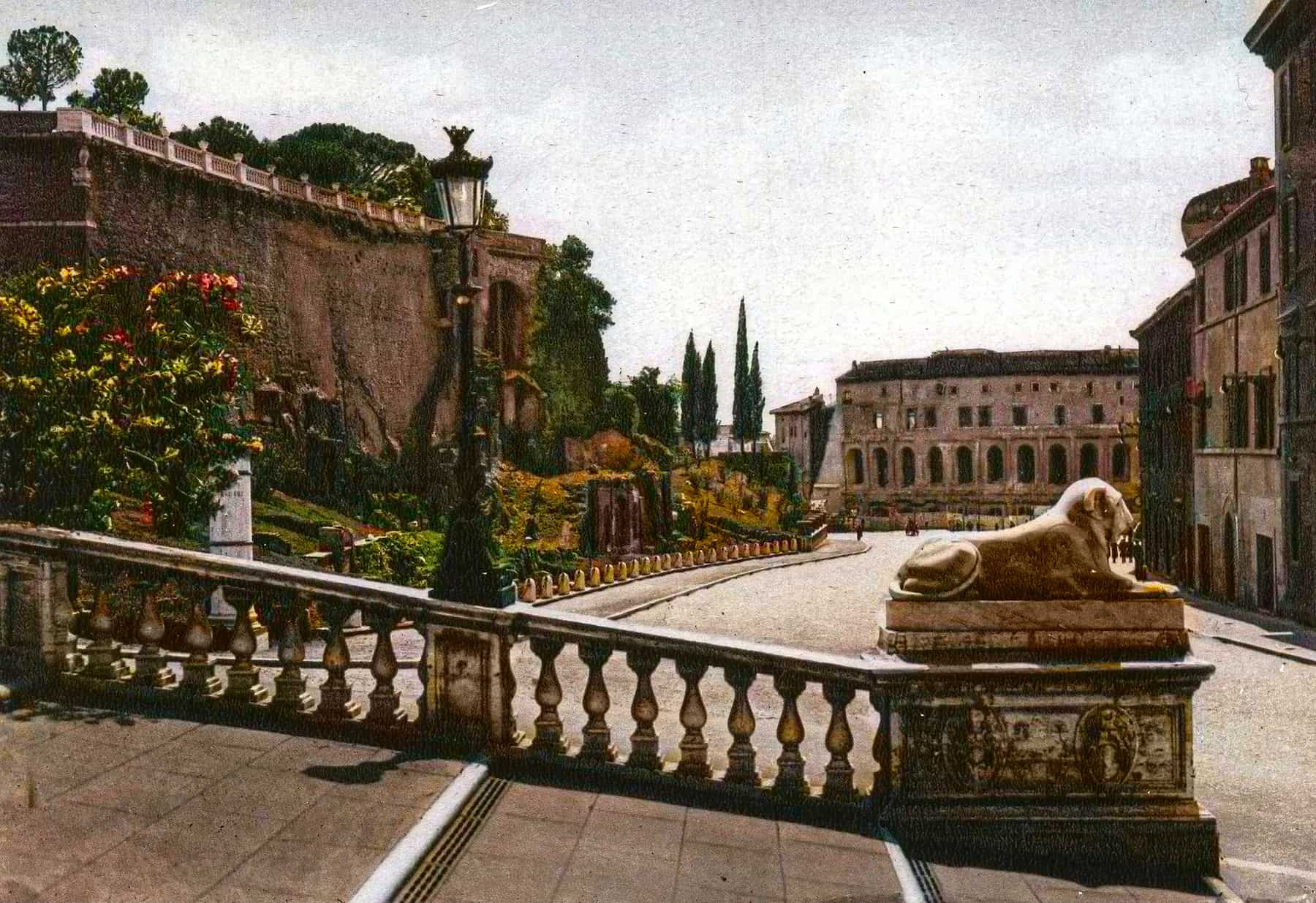 The Tarpeian Rock postcard photograph, 1900-1945.