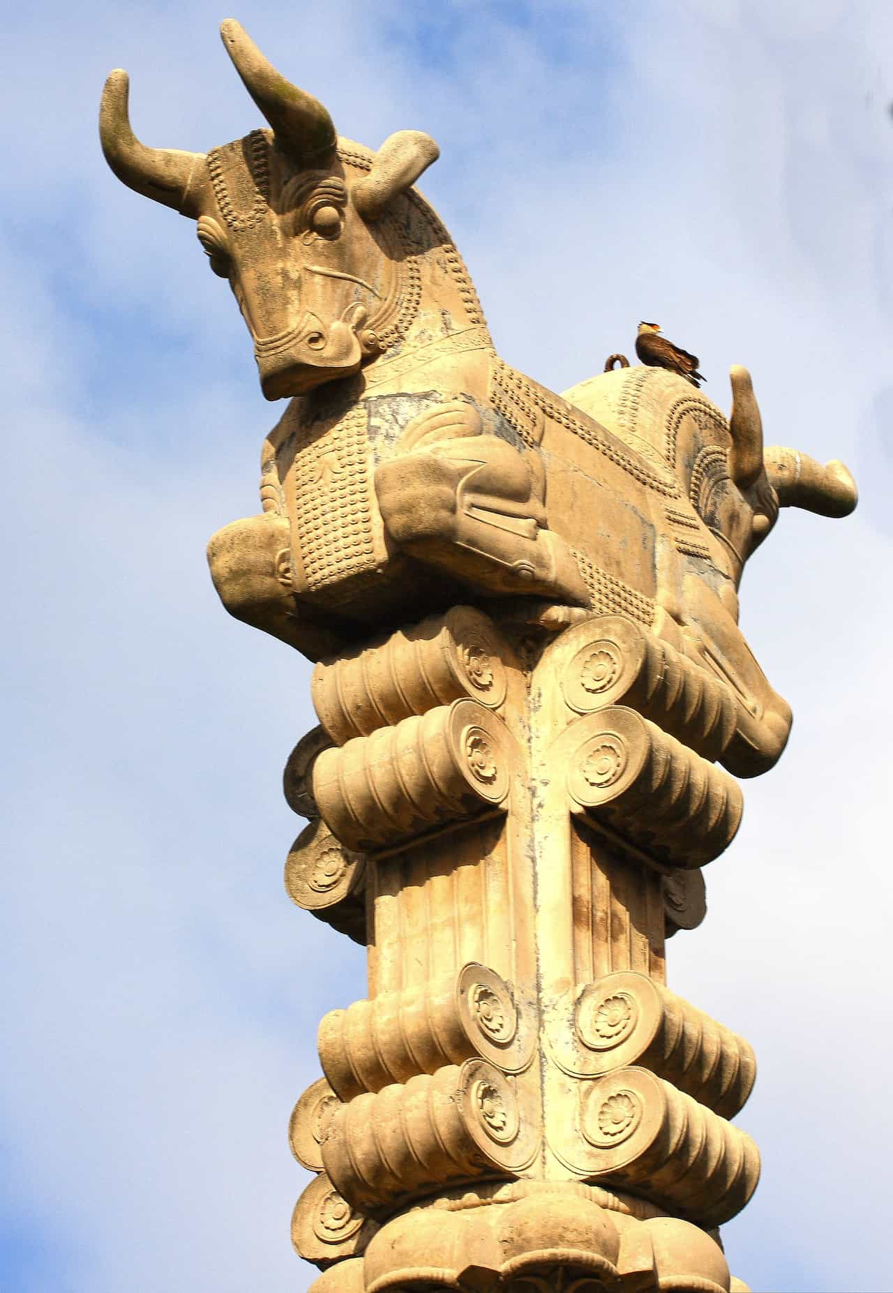 A 6th-century BC bull protome from Persepolis.