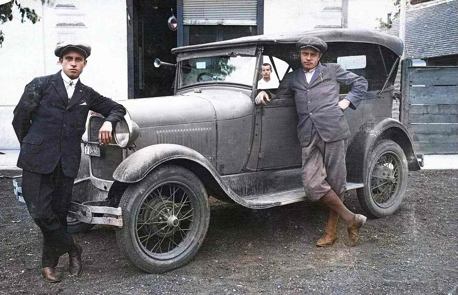 Ford Model A passenger car.