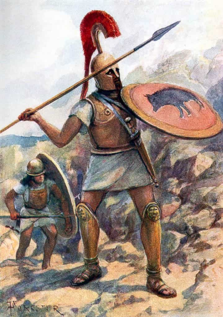 A Greek hoplite in the army of Servius Tullius.