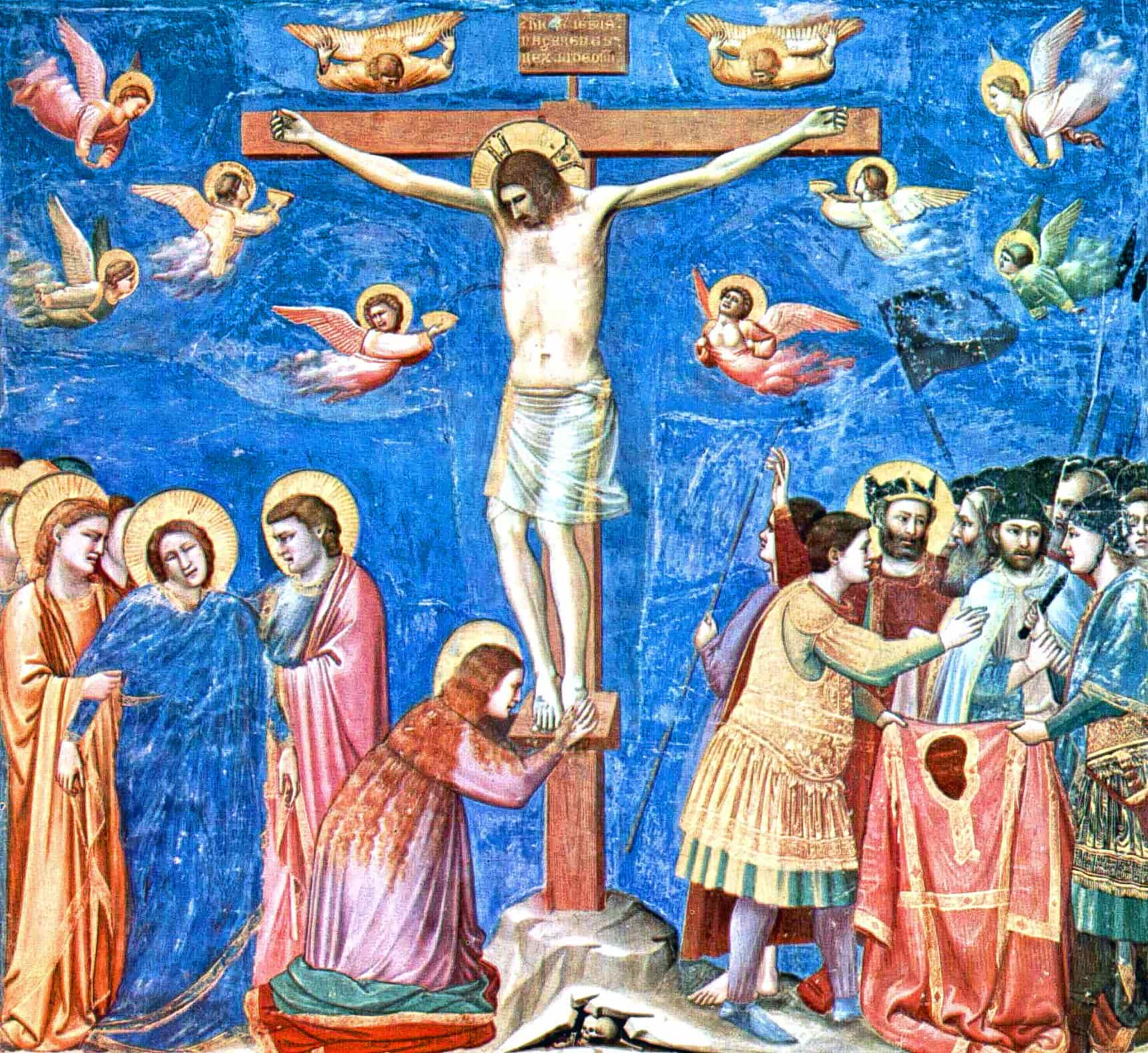 jesus in perizoma, Crucifixion (c. 1300), church of the Arena of Padua.