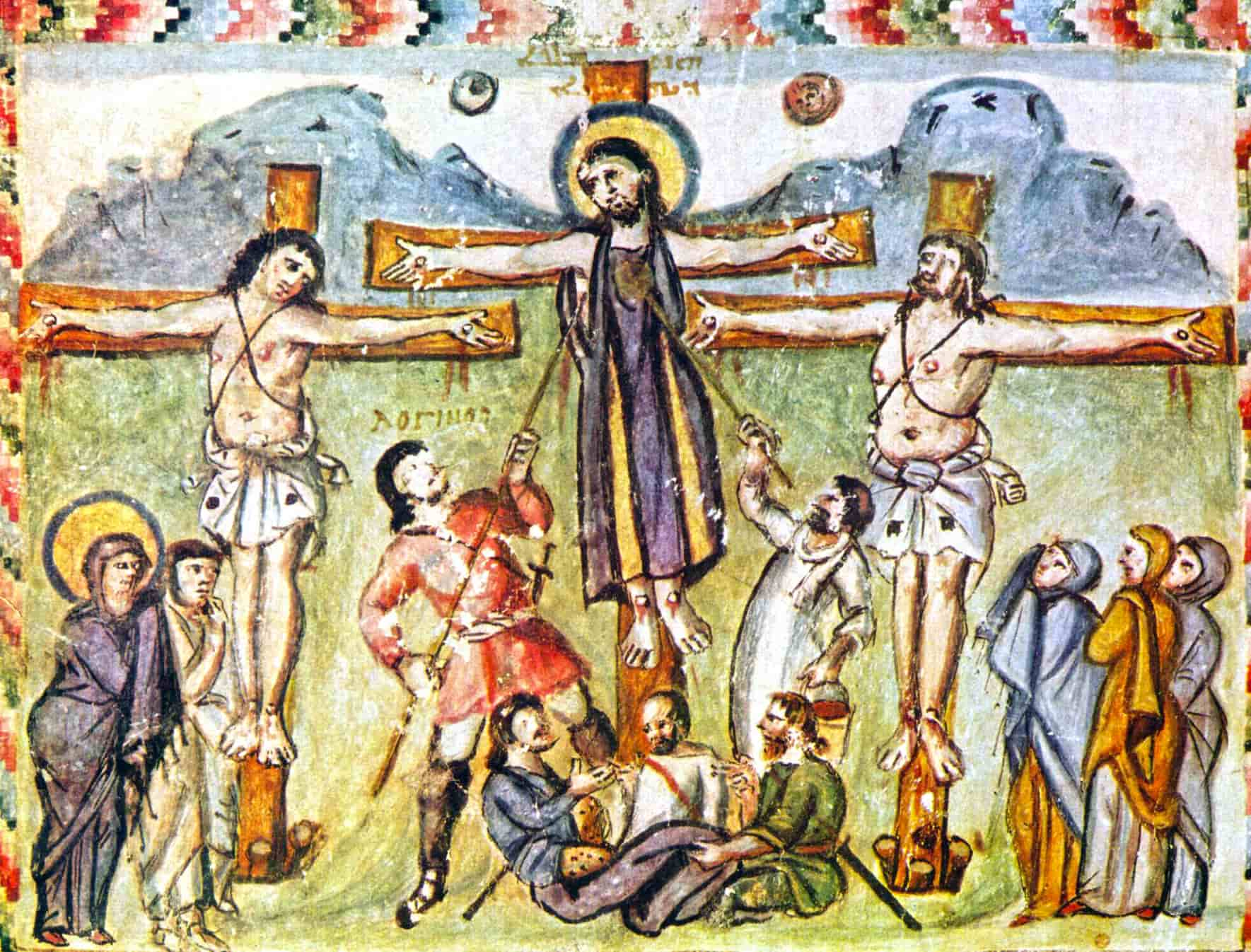 Jesus in perizoma, Gospel of Rabbula, 6th century.