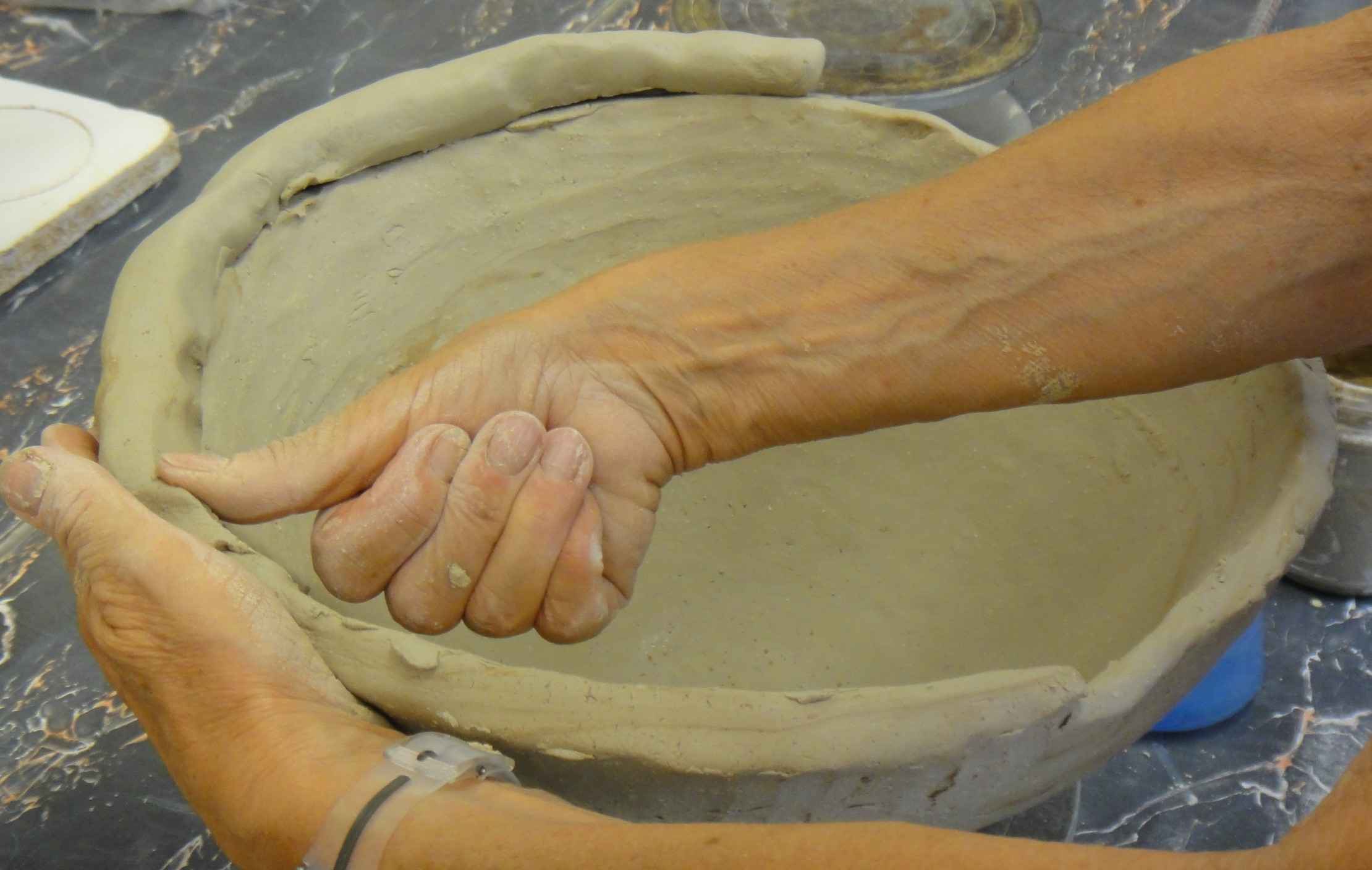 pottery coiling technique: The coiling technique was largely utilized before the invention of the potter's wheel.