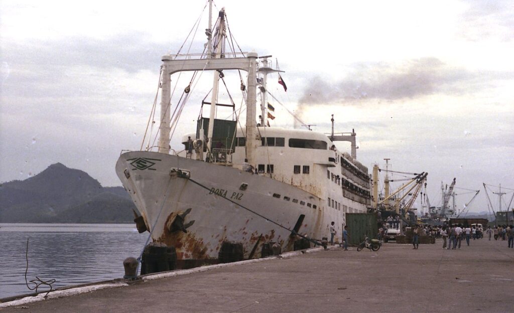 Built in 1963, the MV Dona Paz passenger ferry sank after colliding with the MT Vector on December 20, 1987.