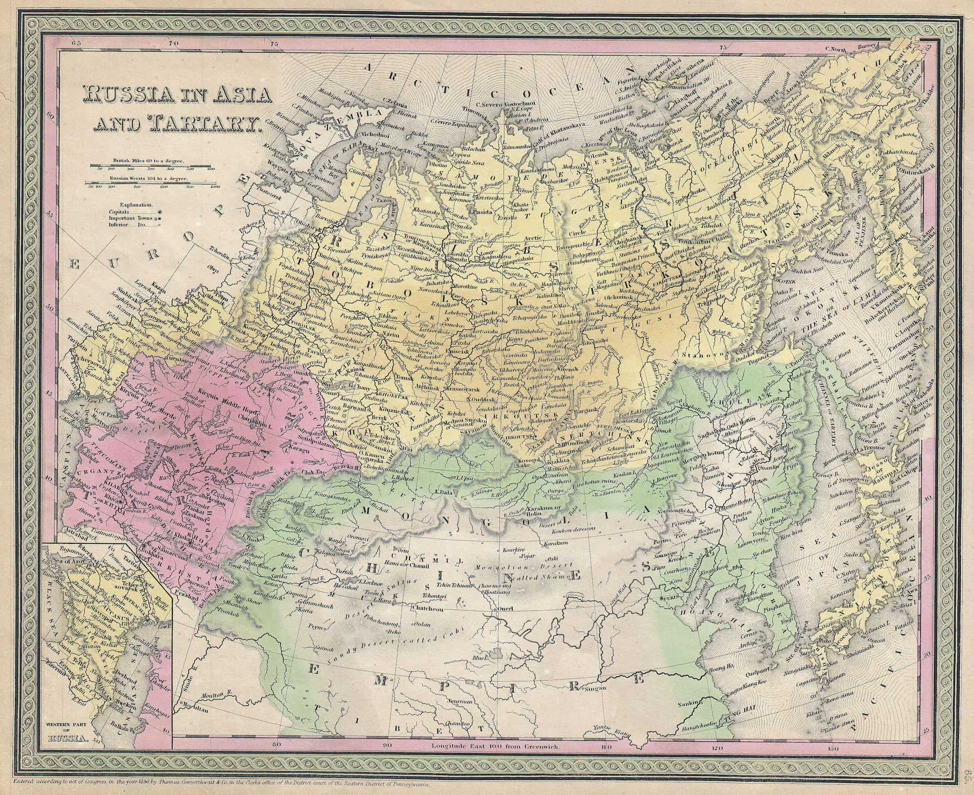 Russia in Asia and Tartary, 1853.