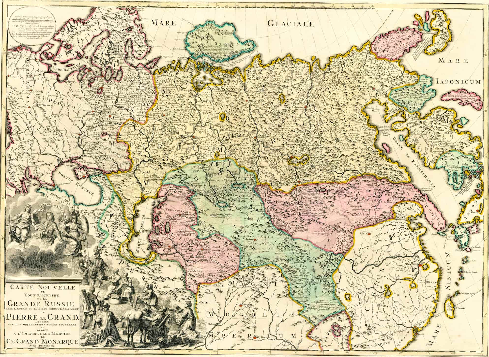 18th-Century Tartaria Map, "Grand Russie."