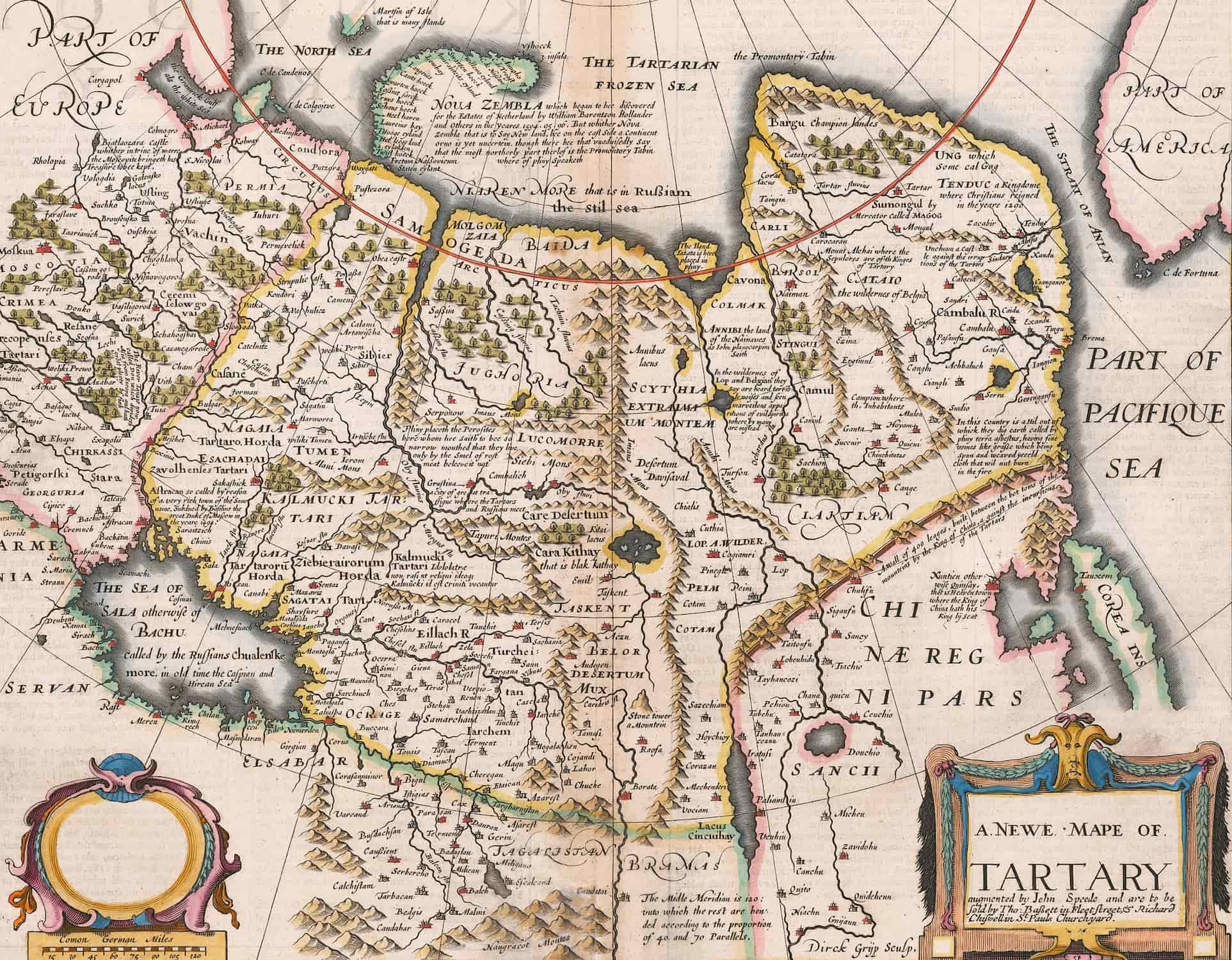 A 1626 Tartaria Map by John Speed.