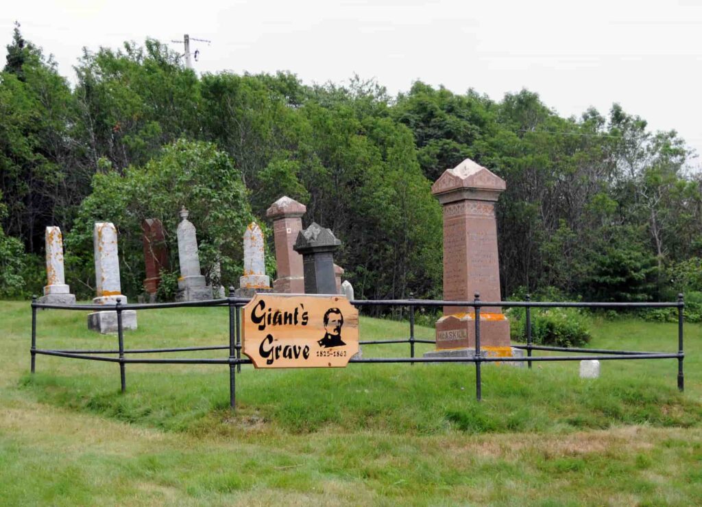 Angus MacAskill's grave on Cape Breton Island.