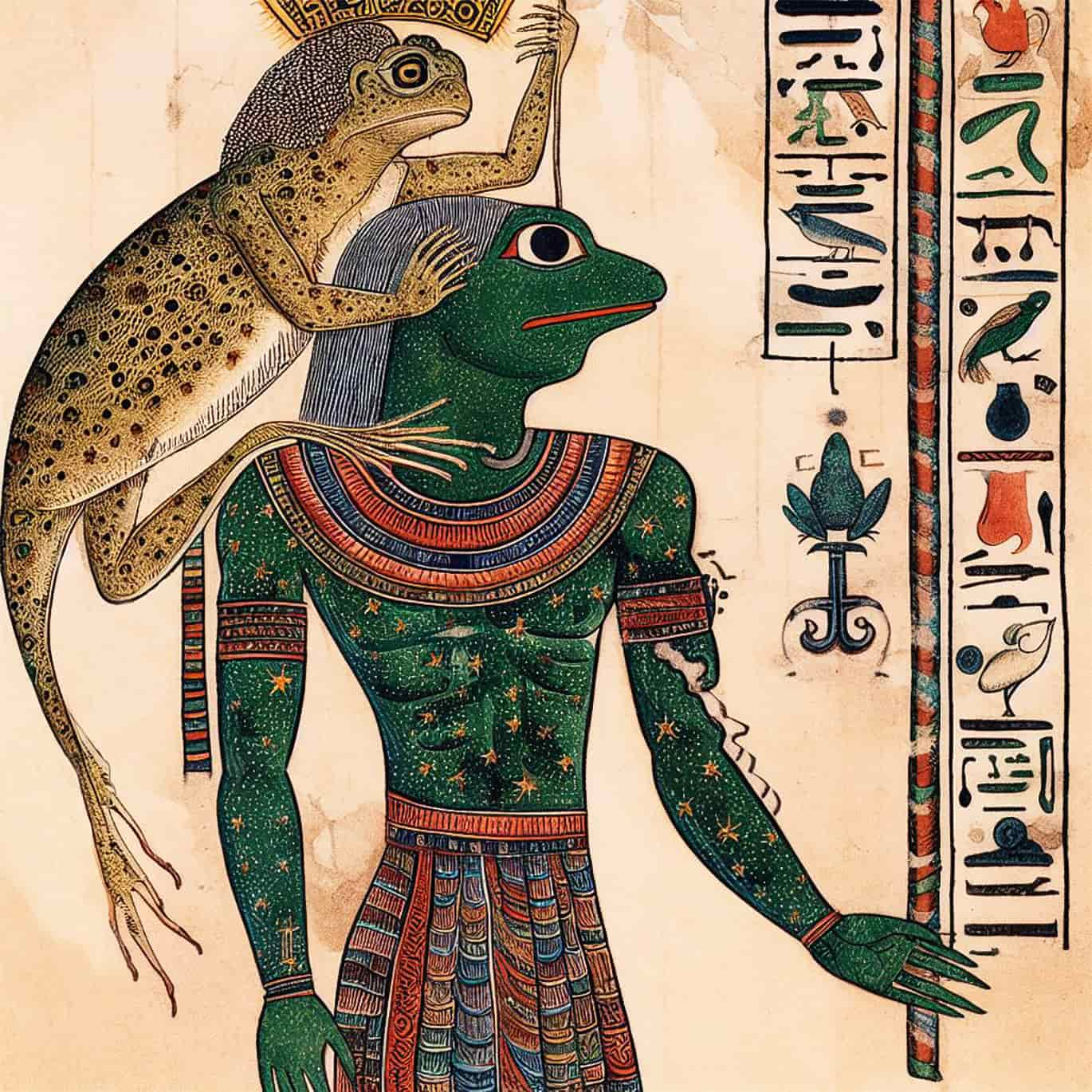 Kek the Egyptian God's frog depiction