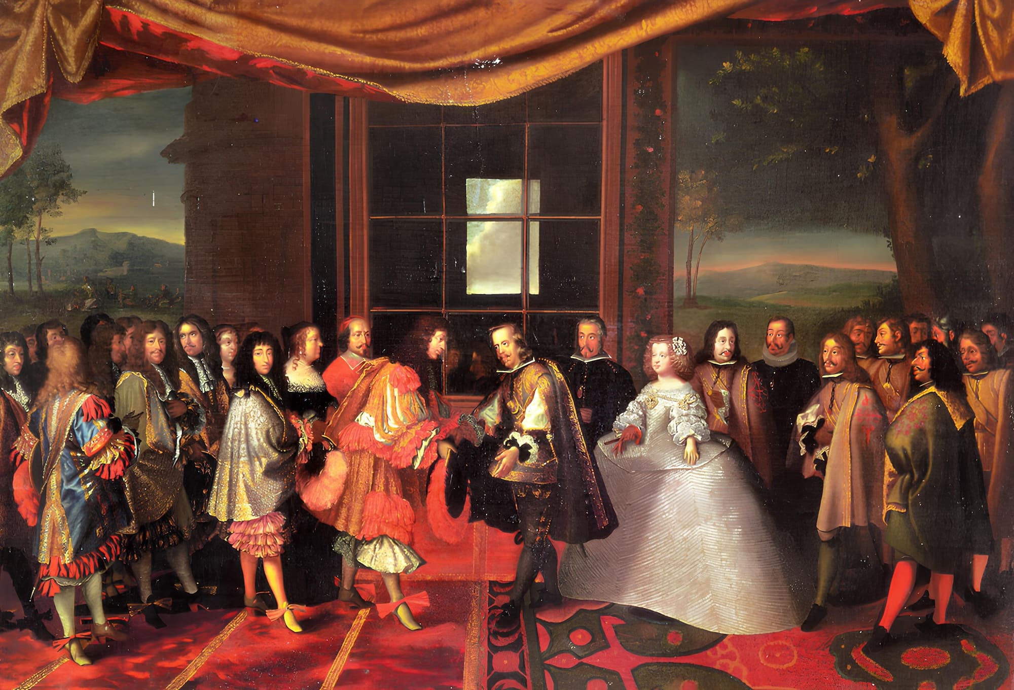 Louis XIV and Philip IV Treaty of the Pyrenees