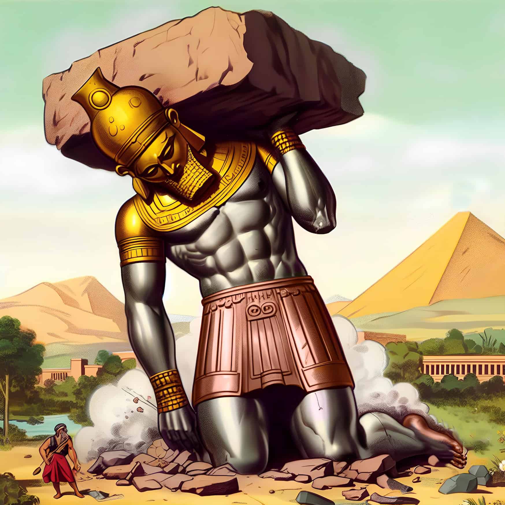 Nebuchadnezzar Statue A Golden Image in King's Dream Malevus