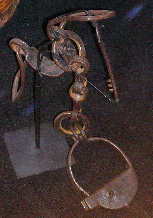 Slave lock on a ship. Musée de la Marine, Paris