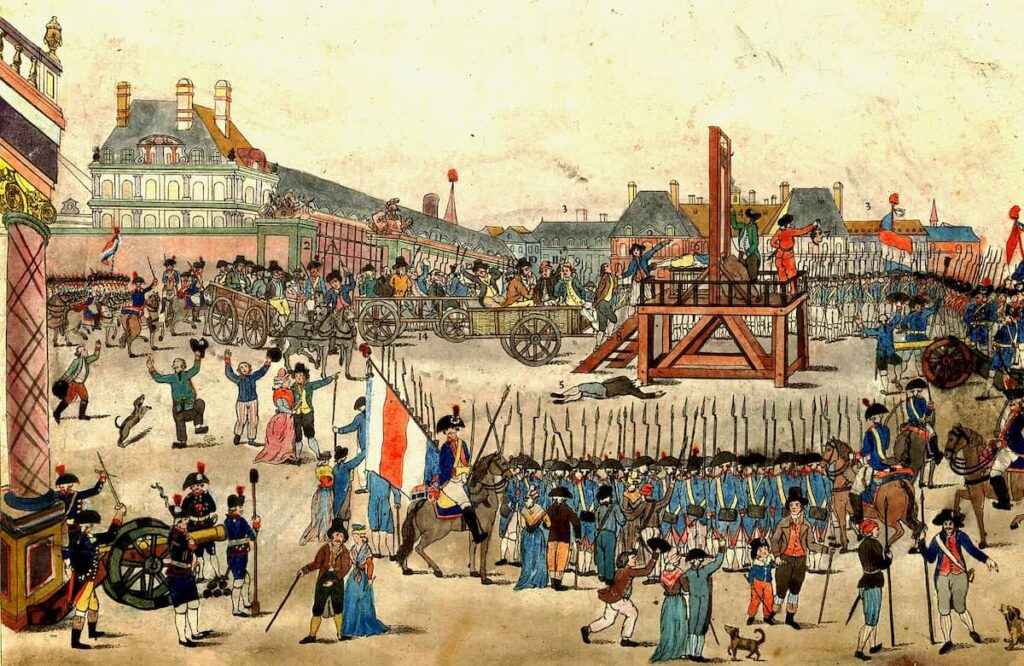 The execution of Robespierre on 28 July 1794 marked the end of the Reign of Terror