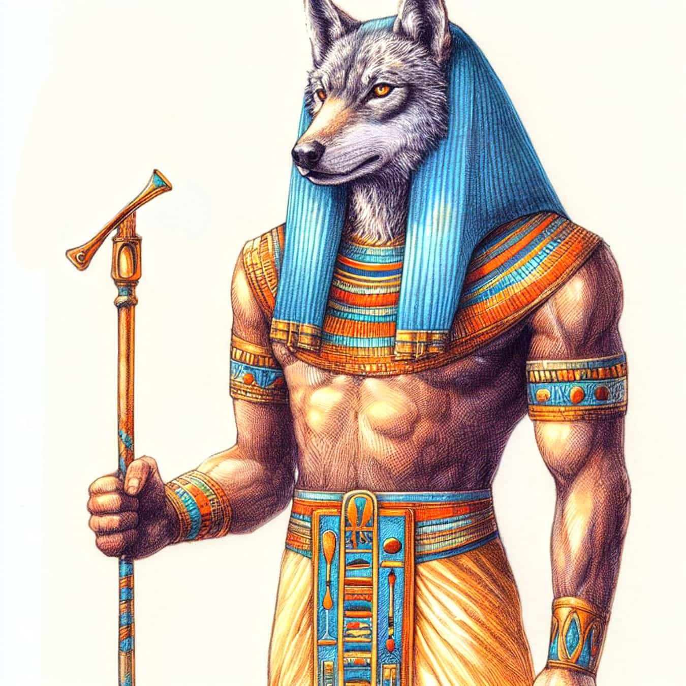 Wepwawet Egyptian god depiction