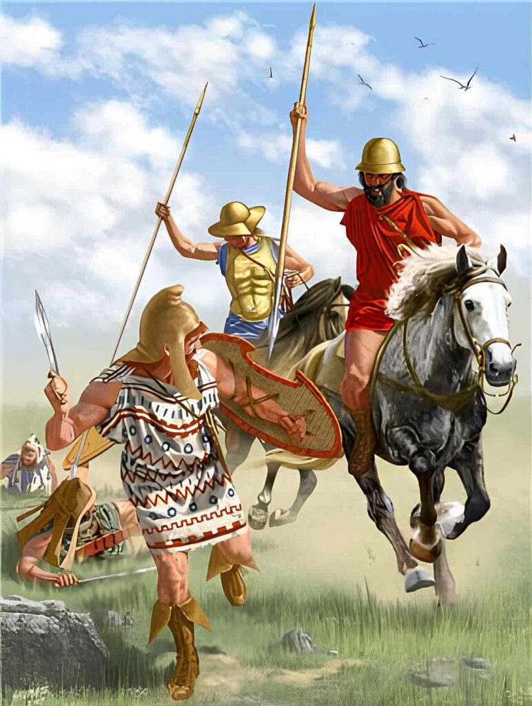 Ancient Greek cavalry.