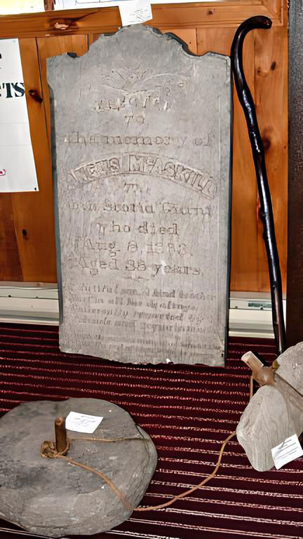 Angus MacAskill's gravestone who died at the age of 38 in 1863.