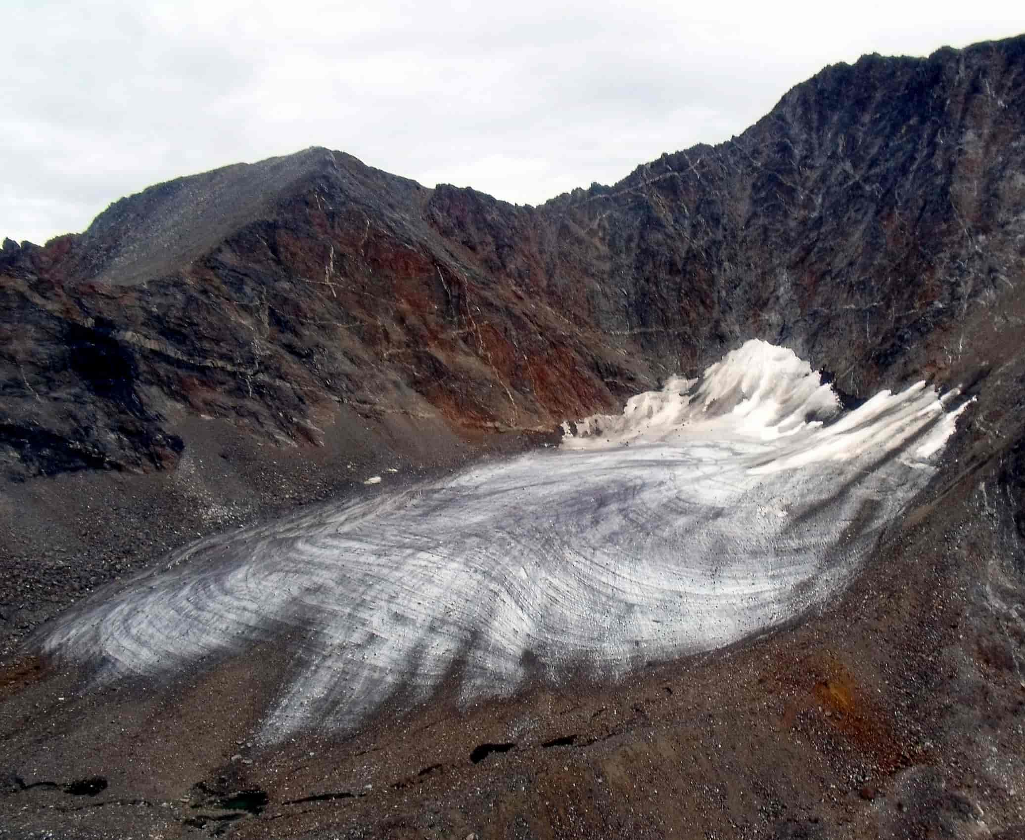 permafrost: A quarter mile of permafrost from the latest rise and fall of cyclic continental glaciation. Baffin Island, arctic Canada.