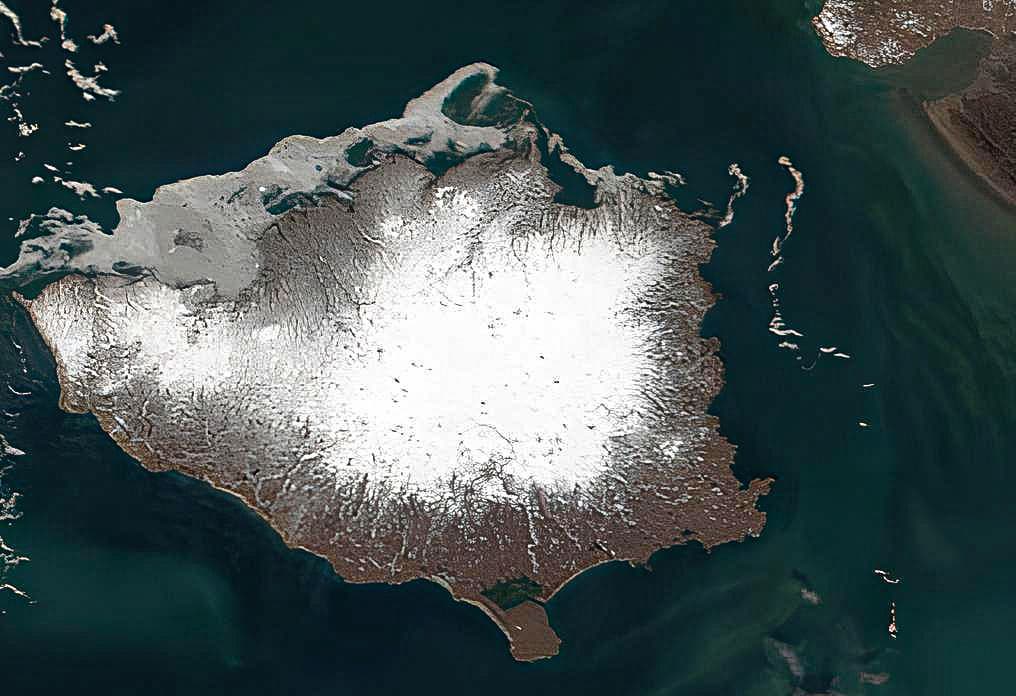 Permafrost on Nunivak Island (Alaska) in the Bering Sea.