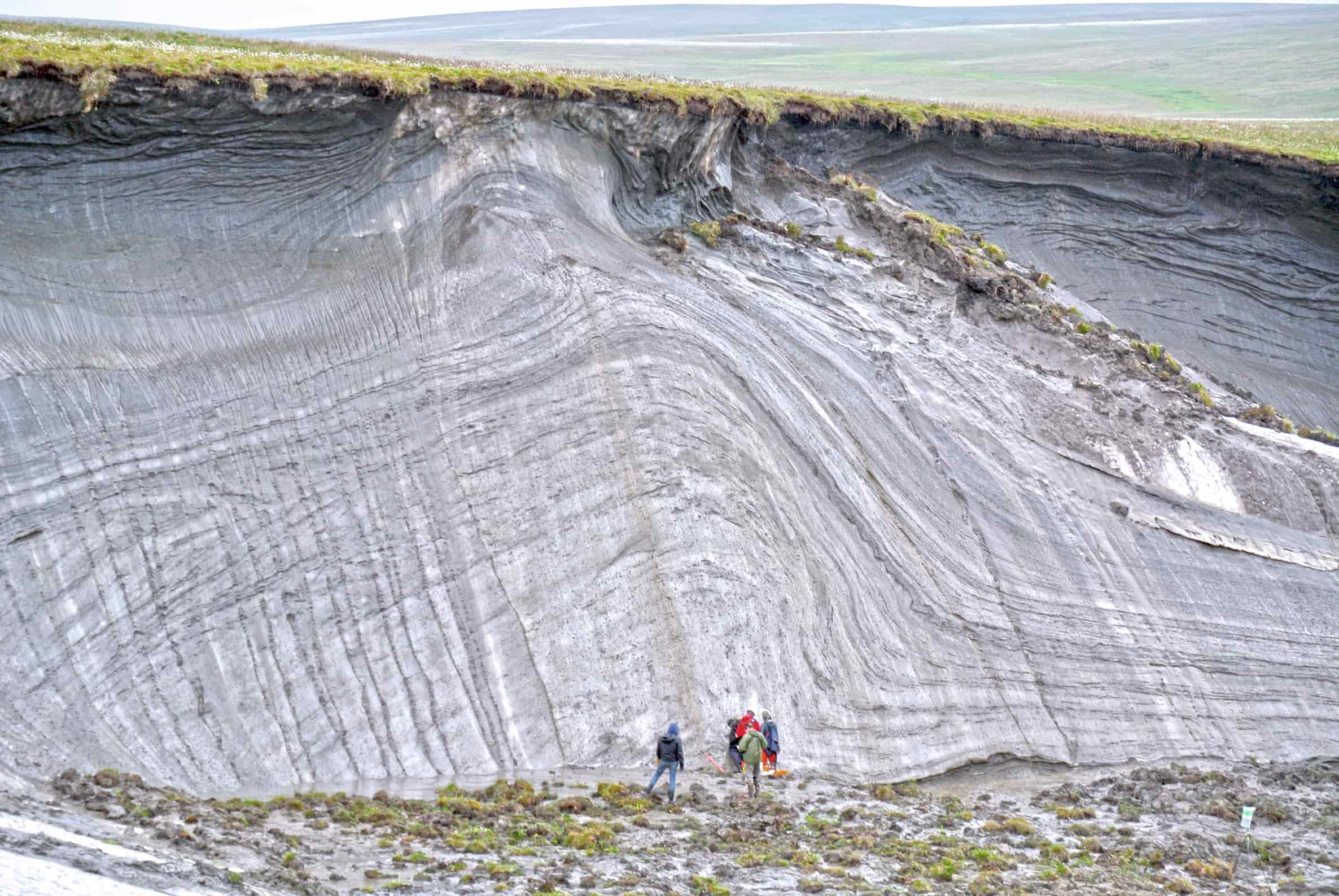 permafrost: Thawing permafrost in Herschel Island.