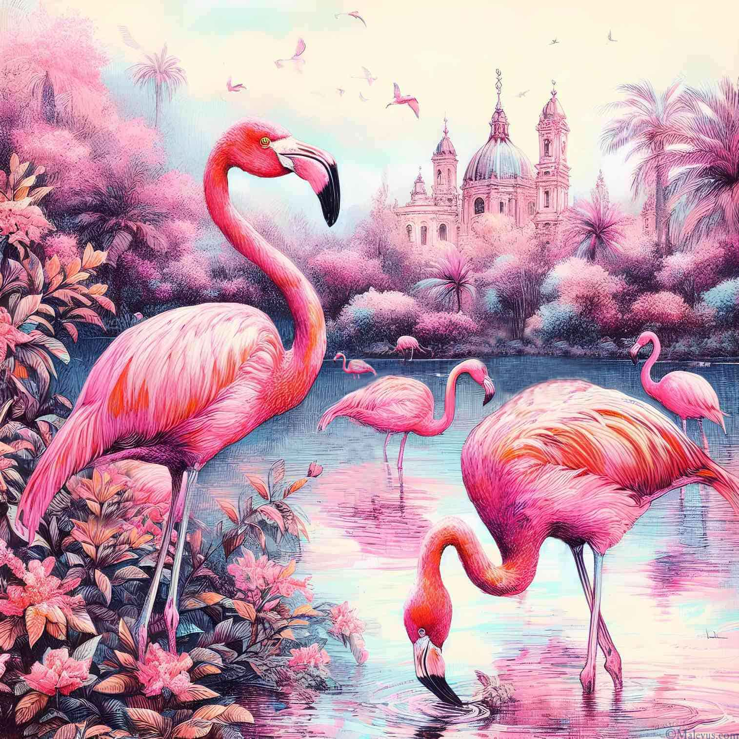 Why Are Flamingos Pink in lake